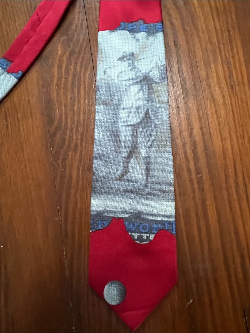 Vintage Primavera The Rock Golf Tie Made in Italy Red Golfer Novelty Necktie